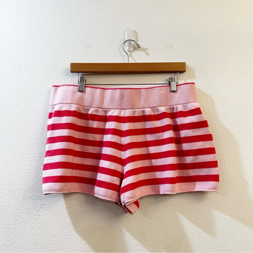 *SOLD* Anthropologie x Daily Practice Striped Sweater Shorts Pink Size 2X - Picture 5 of 13